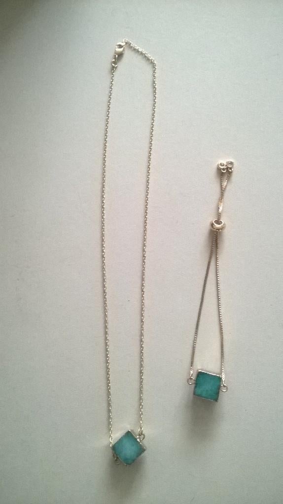 Set handgemaakt ketting+armband  goudverguld, Overige materialen, Verzenden, Nieuw, Verstelbaar