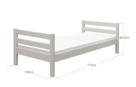 Single Ikea Bed, 90 cm, Eenpersoons, Wit, Ophalen of Verzenden