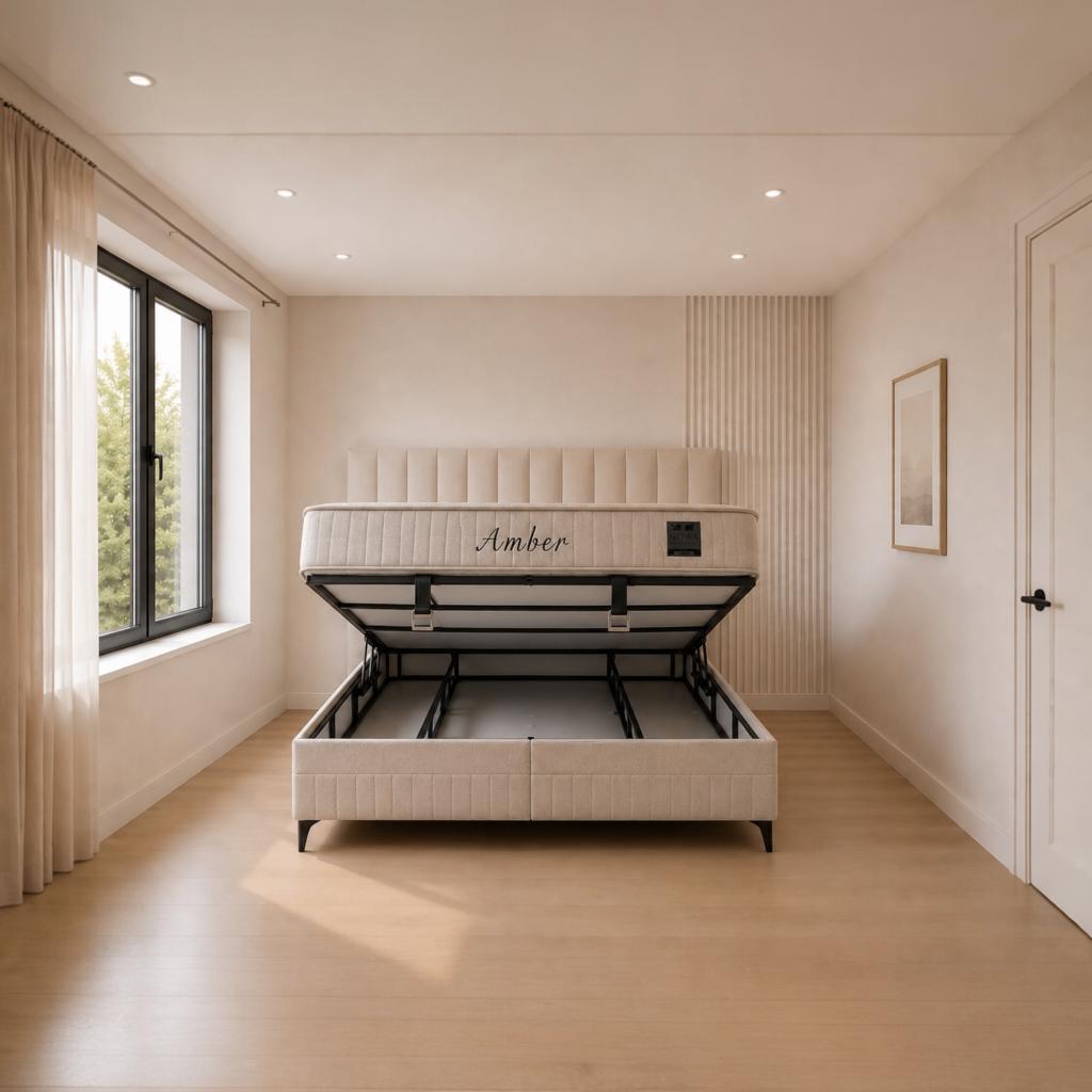 NOWA SLEEPS Opbergboxspring 2-persoons 140/160/180, Ophalen of Verzenden, Nieuw, Hoogslaper