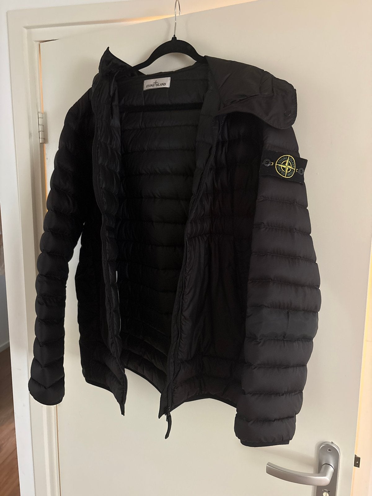 Stone Island Zwarte Puffer Jas - Origineel, Kleding | Heren, Ophalen of Verzenden, Zo goed als nieuw, Maat 52/54 (L), Zwart