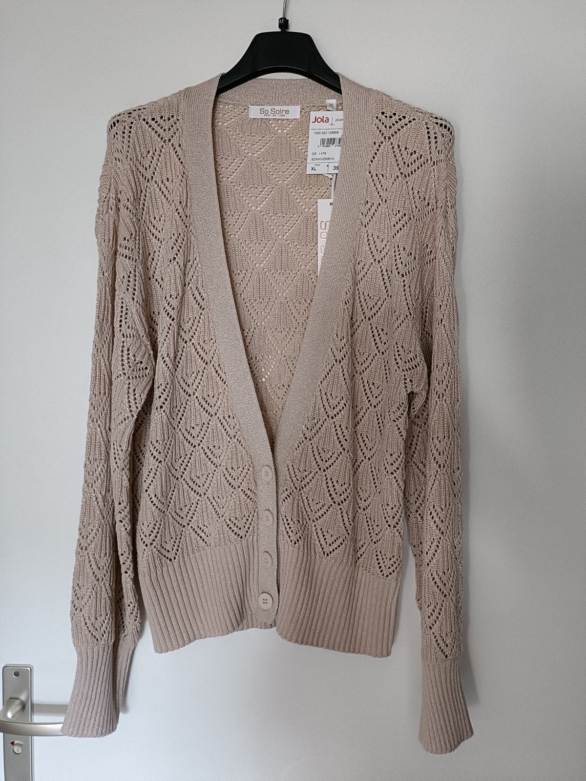 So Soire dames gehaakt vestje xl 44/46, So Soire, Beige, Maat 46/48 (XL) of groter, Nieuw