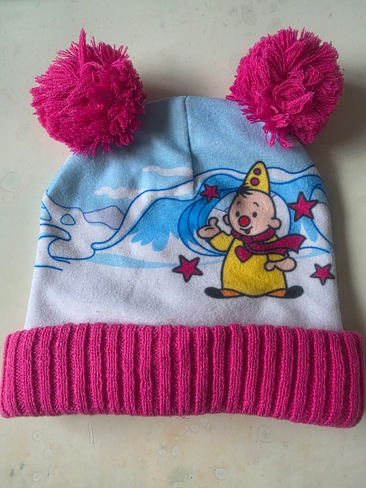 Bumba muts meisje maat 2-3 jaar met pompons, Gebruikt, Meisje, Ophalen of Verzenden, Bumba