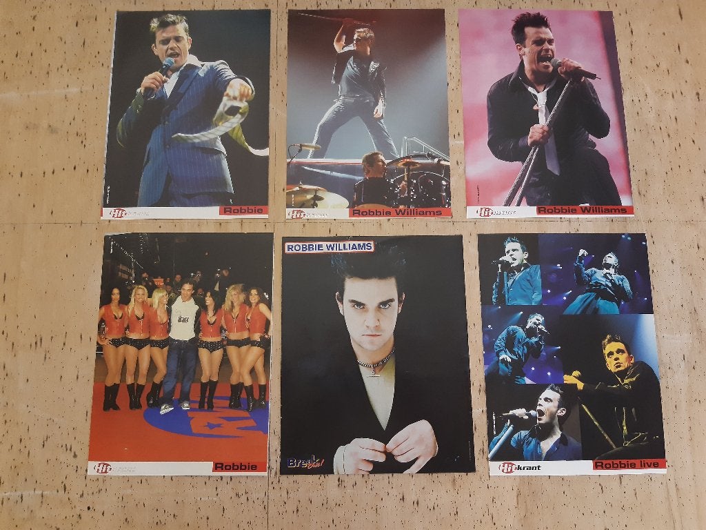 Posters 6xRobbie Williams Hitkrant BreakOut Formaat A4 20x28, Verzamelen, Posters, Rechthoekig Staand, A4 of kleiner, Ophalen of Verzenden