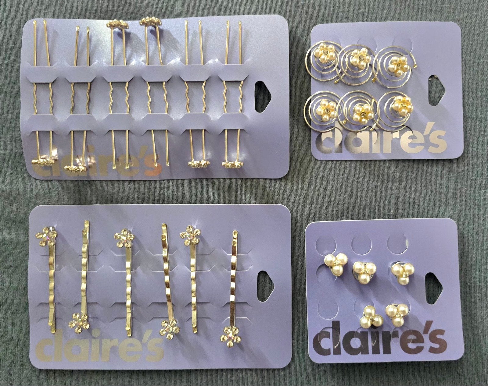 Claire's Haaraccessoires Set silver haarspeldjes, Ophalen of Verzenden, Zo goed als nieuw