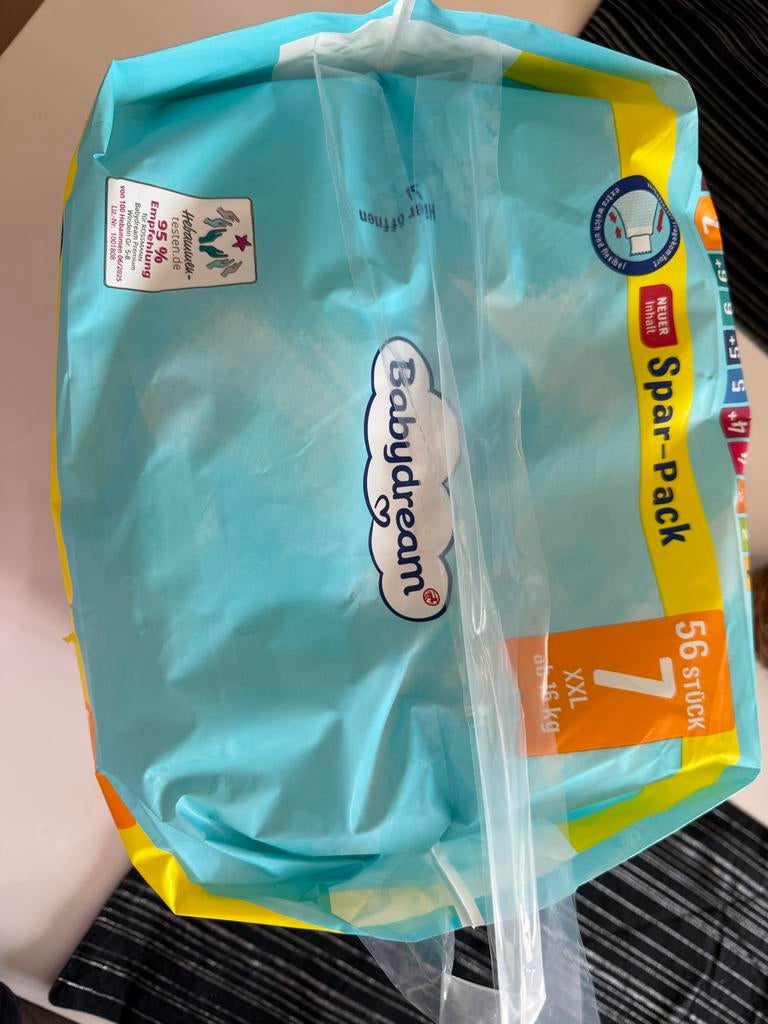 Babydream Premium Windeln XXL maat 7 (56 stuks), Ophalen of Verzenden, Nieuw