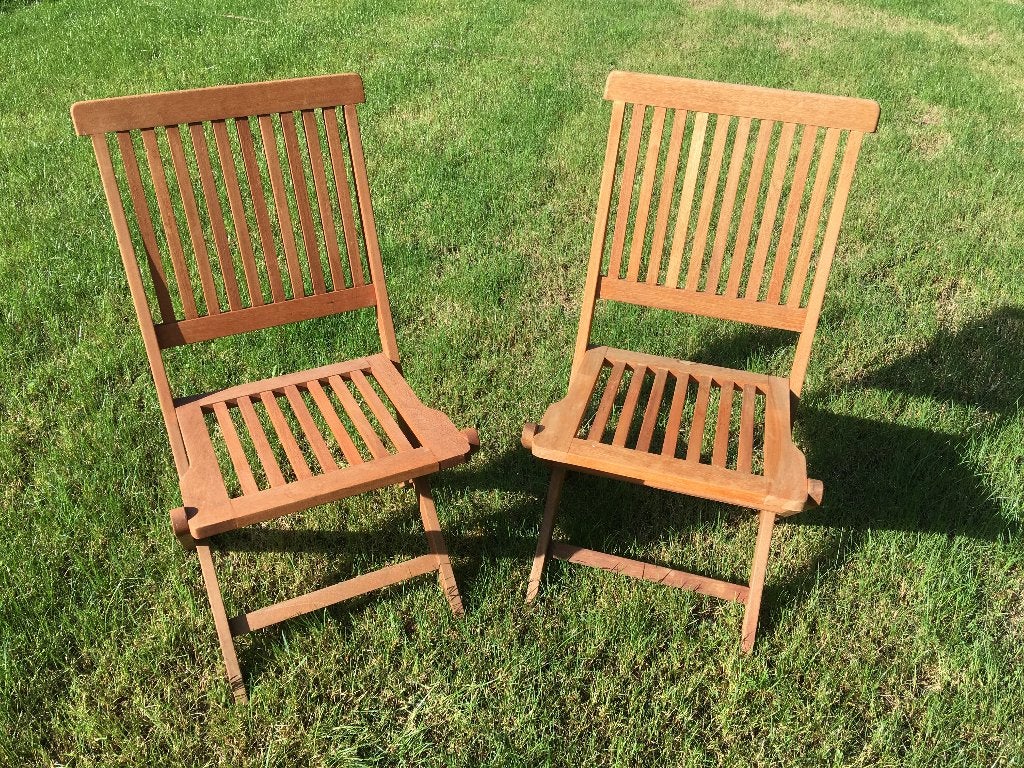 houten tuinstoelen inklapbaar - teak (zga nieuw), Tuin en Terras, Tuinstoelen, Ophalen, Zo goed als nieuw, Teakhout, Inklapbaar