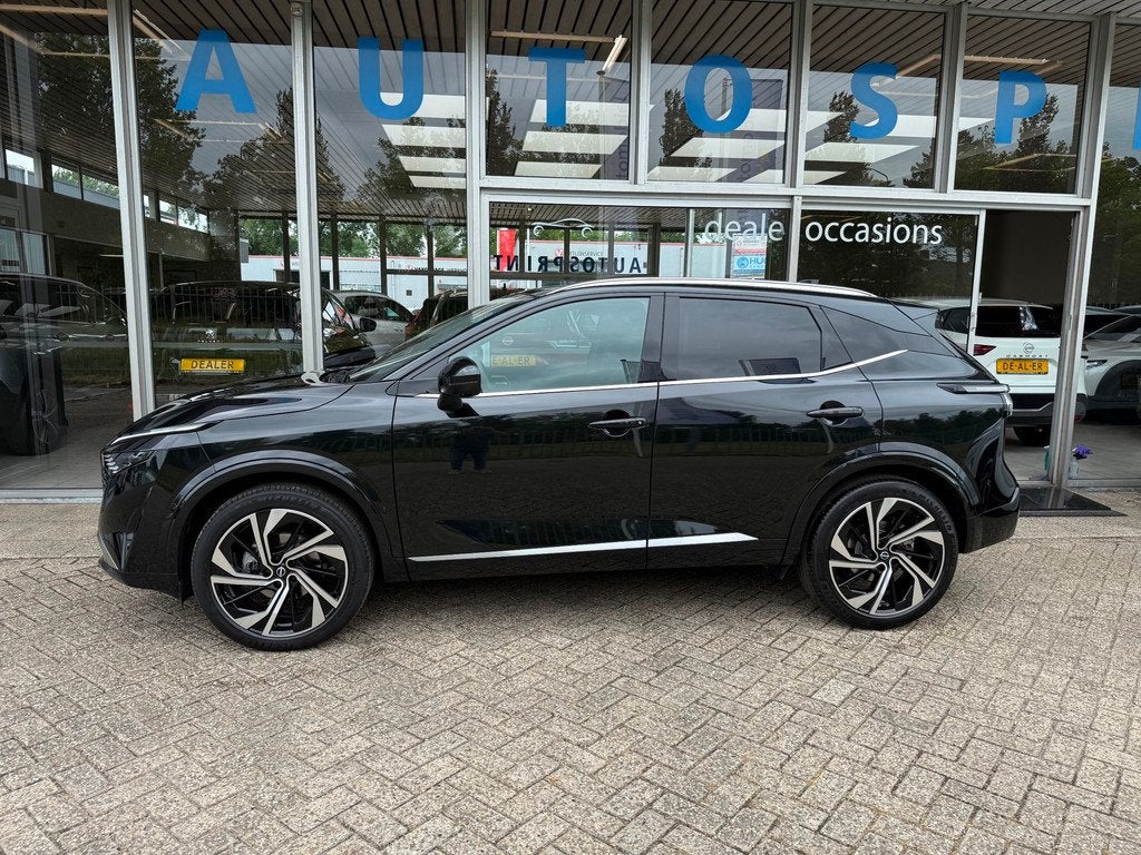 Nissan Qashqai 1.3 MHEV Xtronic Tekna Plus 158PK /PANORAMADA, Auto's, Nissan, Gebruikt, Zwart, 4 cilinders, Zwart