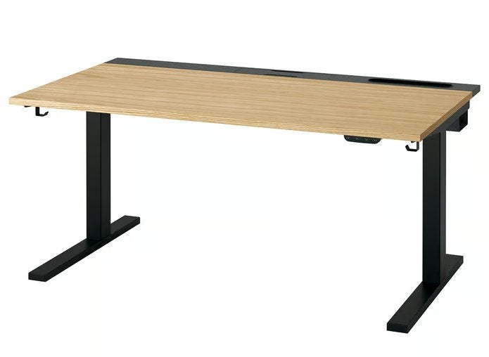 IKEA MITTZON elektrisch zit-sta bureau 140x80, Huis en Inrichting, Bureaus, Gebruikt, Zit-sta bureau, IKEA, Modern, Spaanplaat of MDF