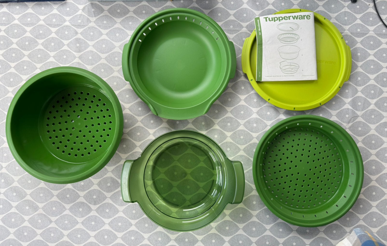 Tupperware MicroGourmet 5-delig groen – zo goed als nieuw, Huis en Inrichting, Overige typen, Ophalen of Verzenden, Zo goed als nieuw
