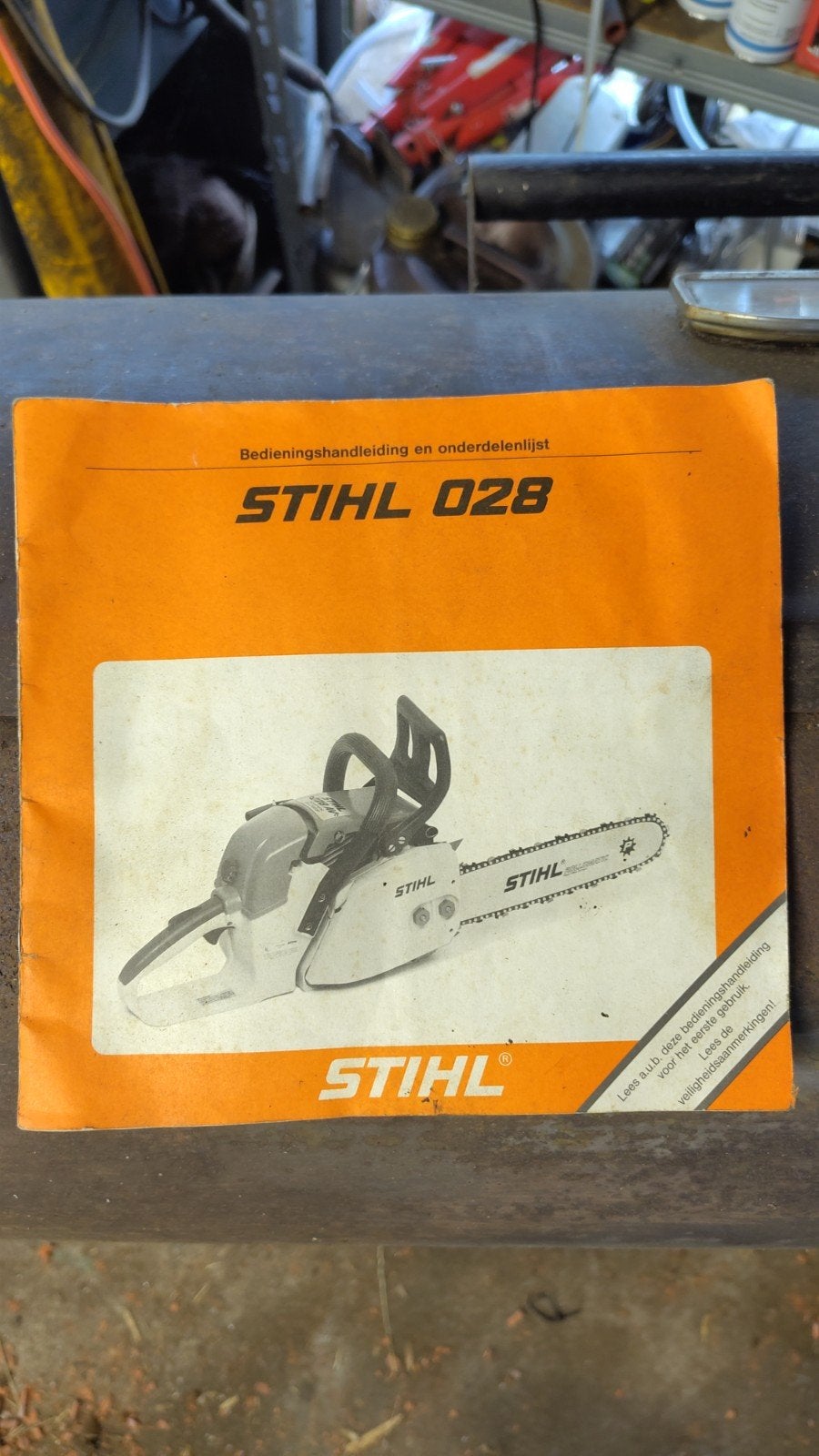 Handleiding STIHL 028 kettingzaag - bediening en onderdelen, Ophalen of Verzenden, Gebruikt