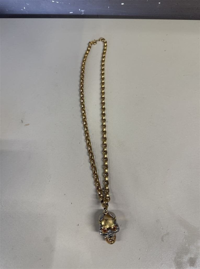 Alexander McQueen schedelketting, Ophalen of Verzenden, Zo goed als nieuw, Zilver