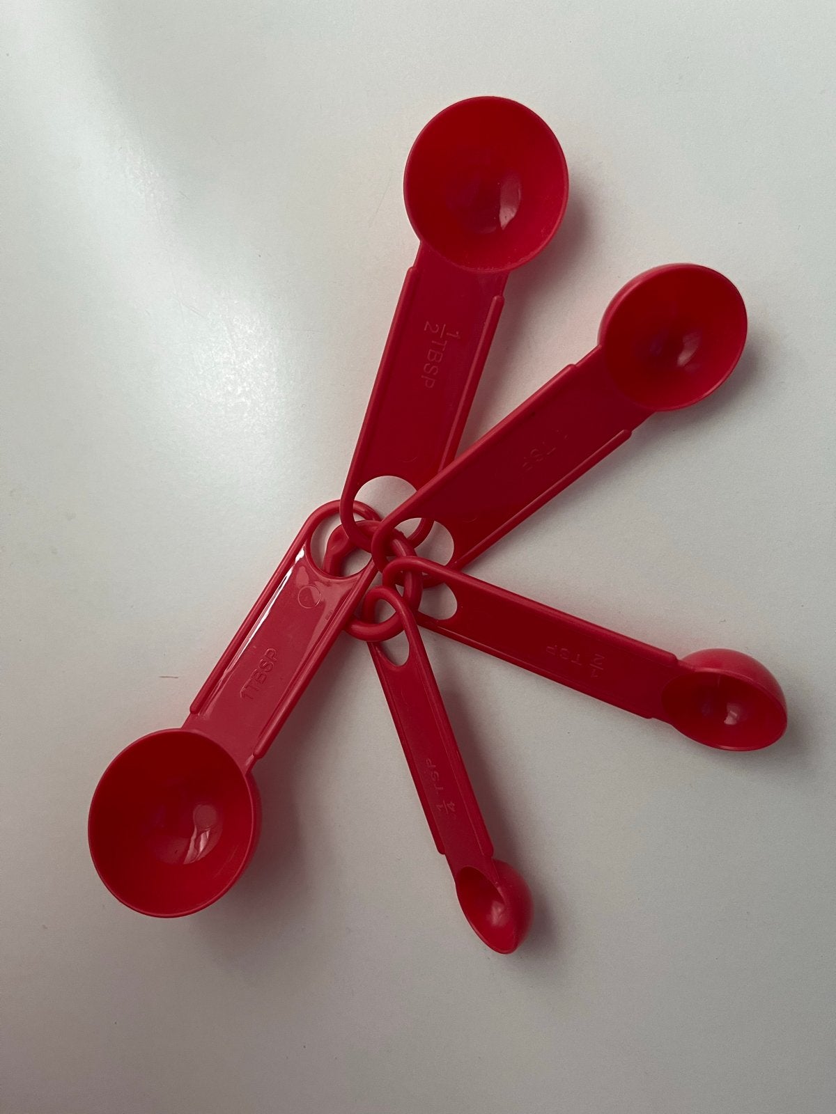 Rode maatlepels set - 5 stuks ikea, Ophalen, Kunststof, Rood, Overige merken