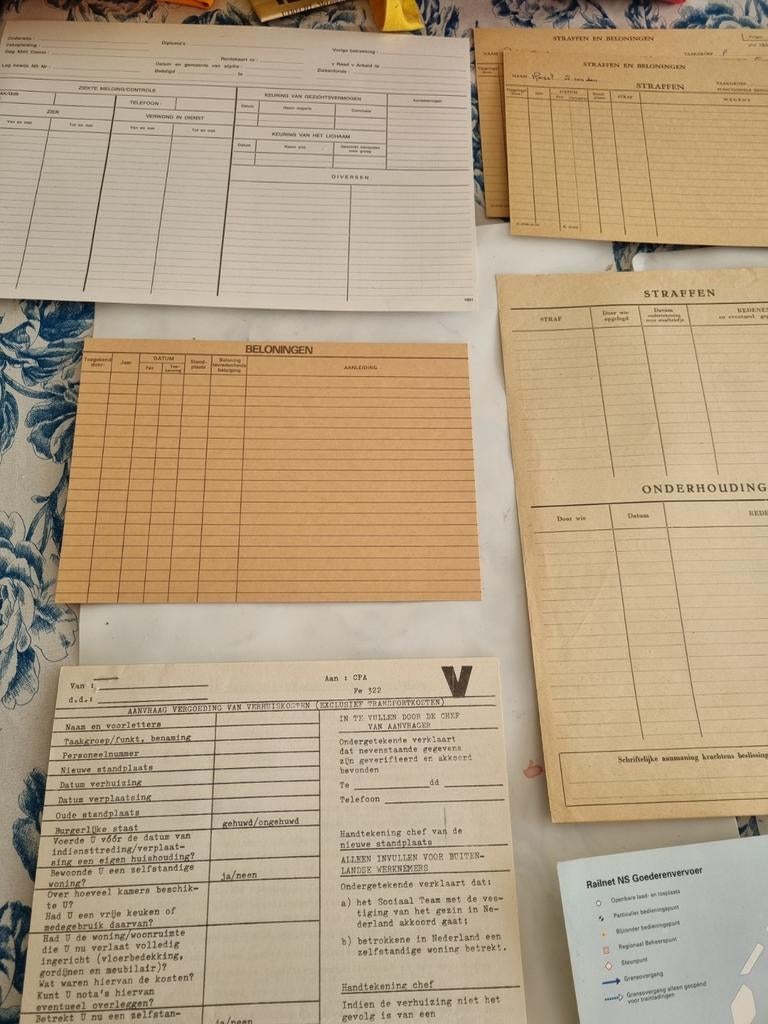 NS documenten en kaarten - Verzameling spoorwegmemorabilia, Ophalen of Verzenden, Gebruikt, Trein, Kaart of Prent