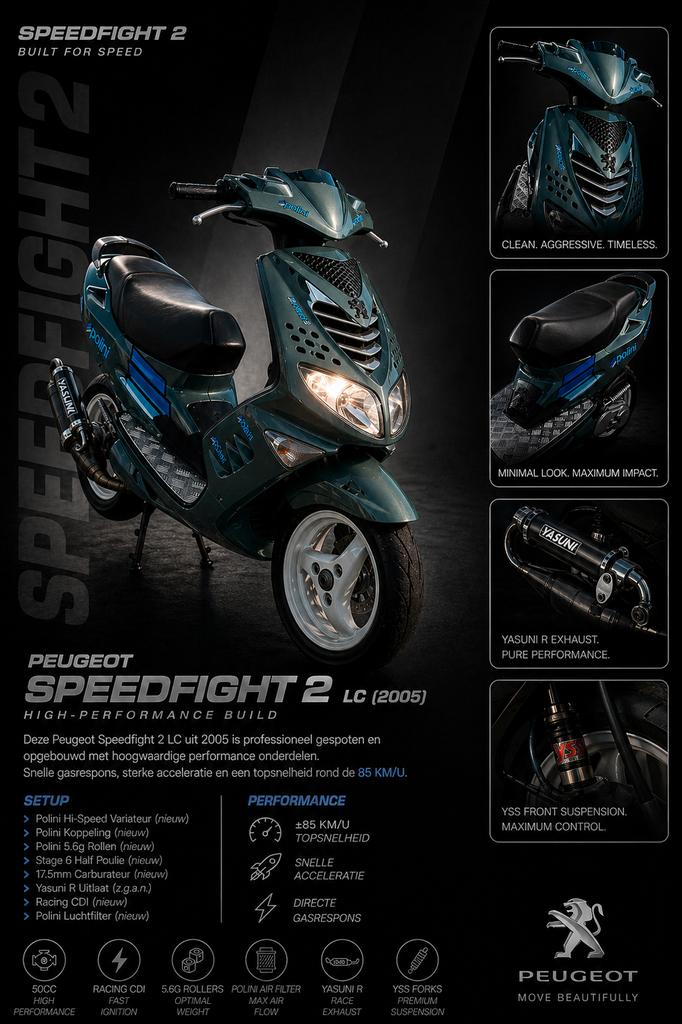 Peugeot speedfight 2 LC DD 2005, Ophalen, Gebruikt, Benzine, Overige modellen