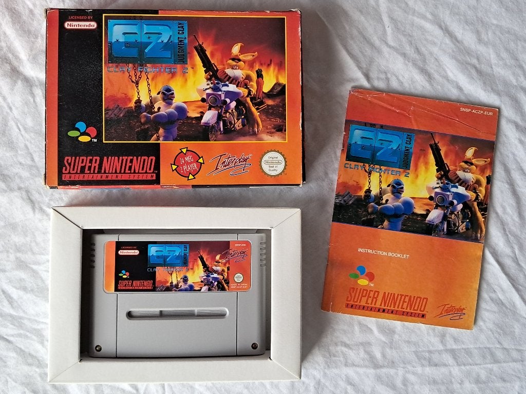 Clay Fighter 2: Judgment Clay - Super Nintendo SNES, Gebruikt, Vechten, 2 spelers, Eén computer
