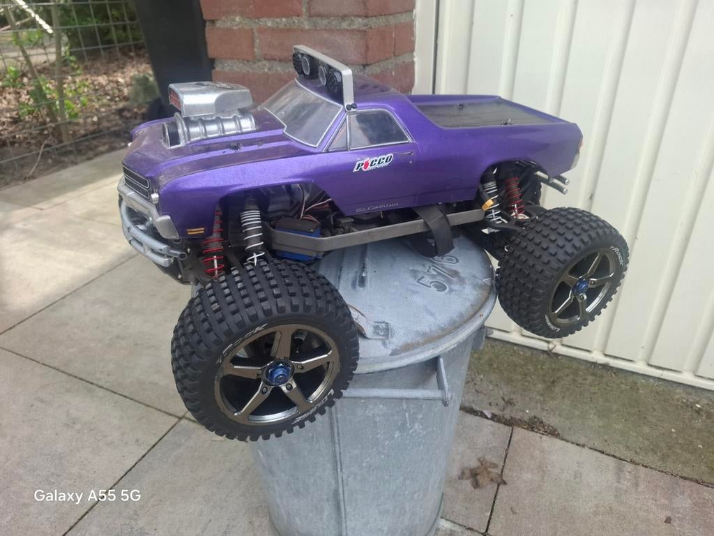 Emaxx 6s RC auto compleet met zender en kap, Gebruikt, Auto, Groter dan 1:32, Ophalen