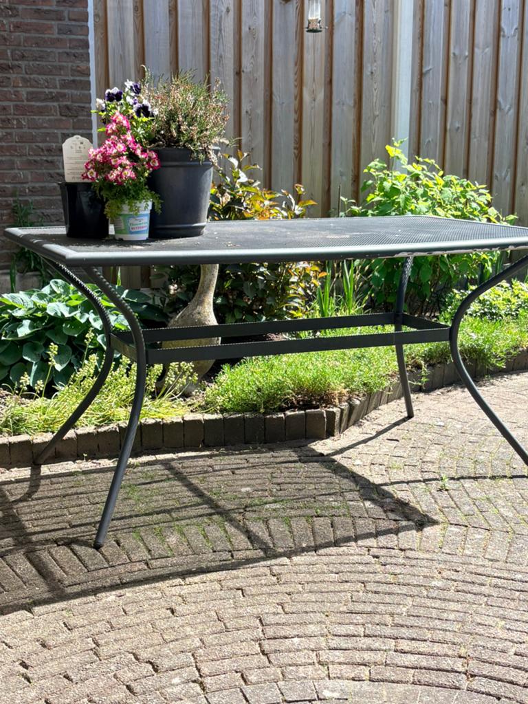 Tuintafel, Ophalen, Gebruikt, Rechthoekig, Aluminium