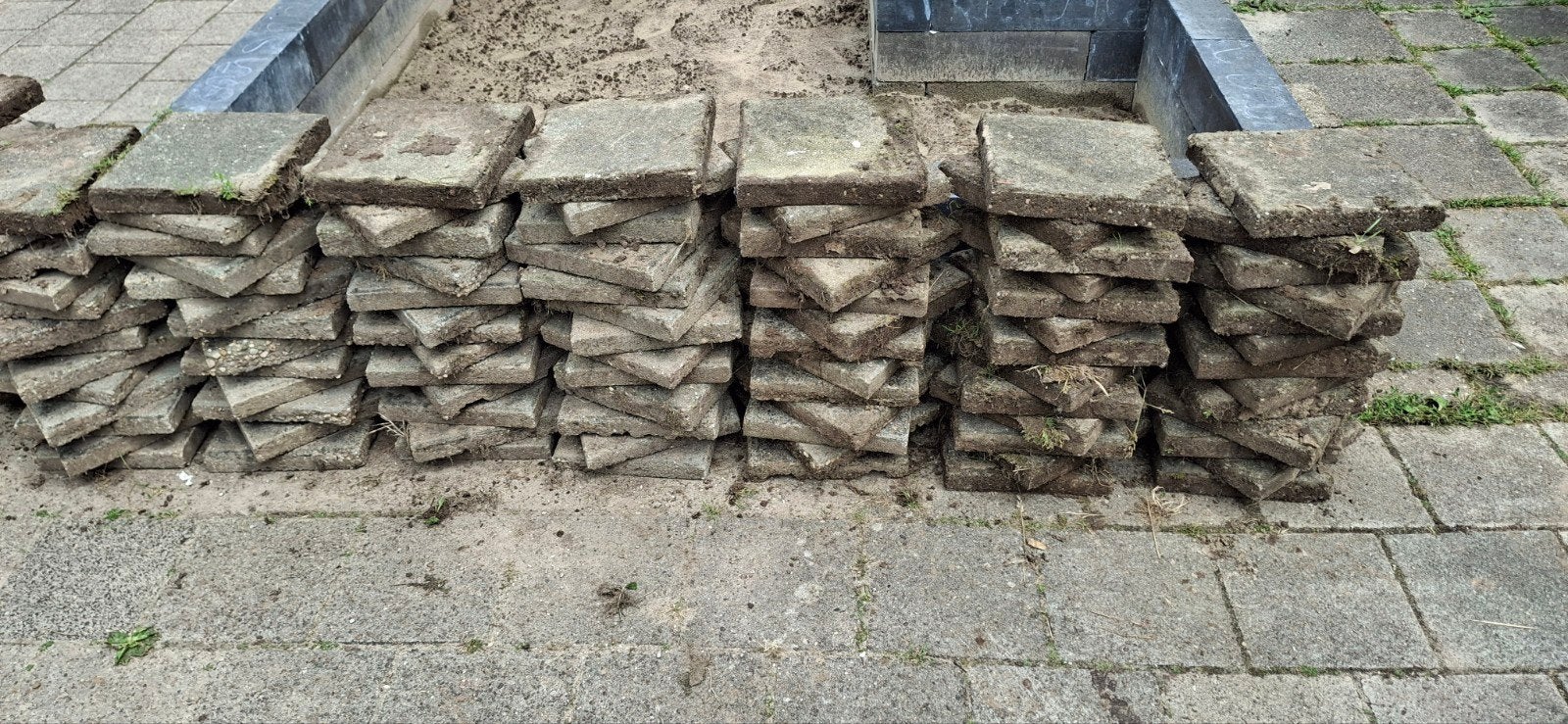 Tegels 30x30, Ophalen, Gebruikt, Grijs, Overige typen