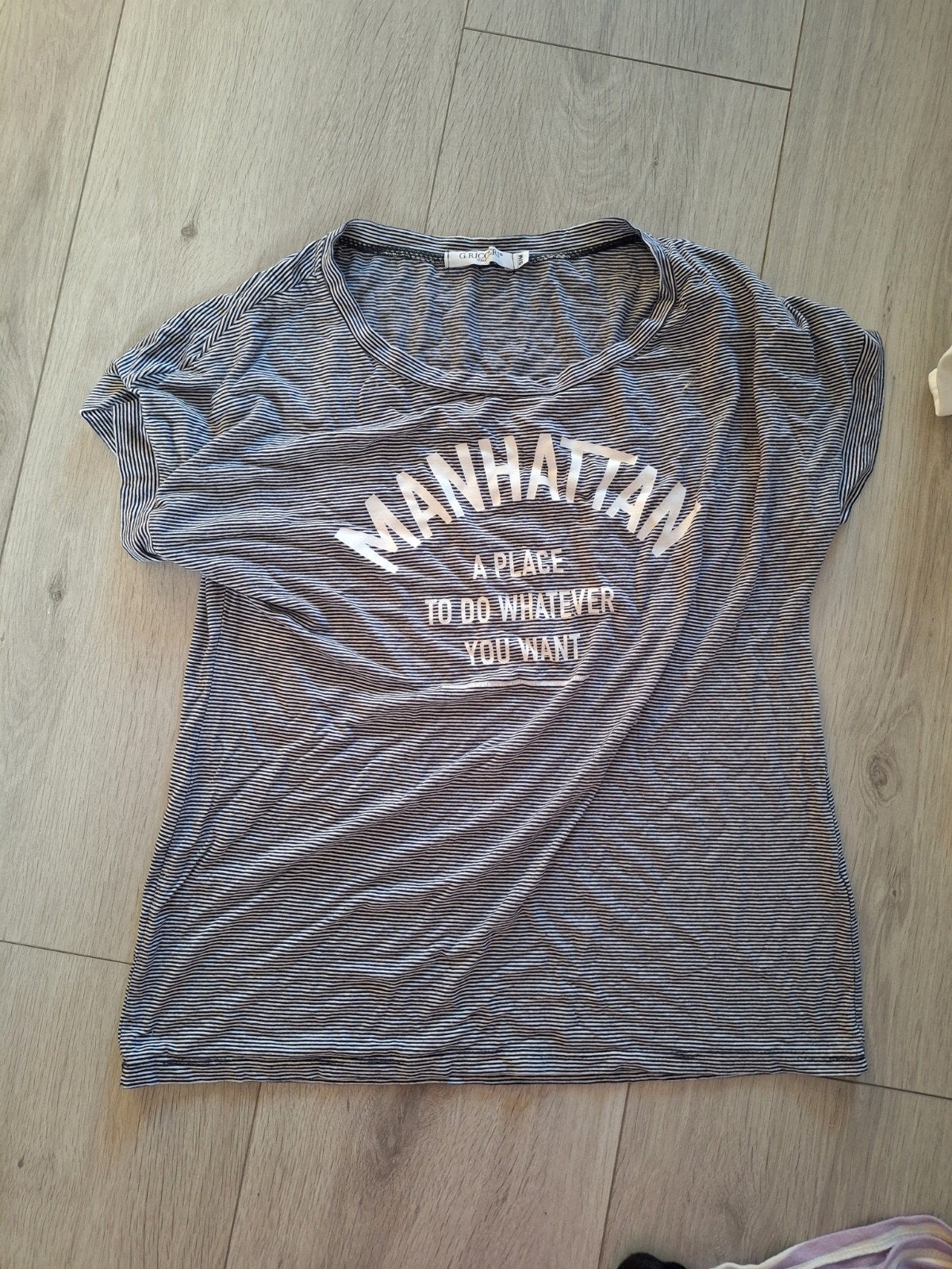 Gestreept shirtje van G.Ricceri, maat s/m, G.Ricceri, Zo goed als nieuw, Korte mouw, Maat 36 (S)