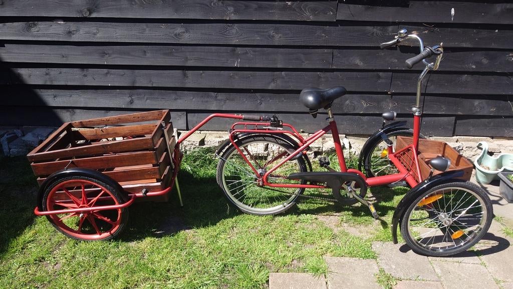 3 wiel fiets met aanhanger, Fietsen en Brommers, Fietsen | Driewielfietsen, Gebruikt, Ophalen