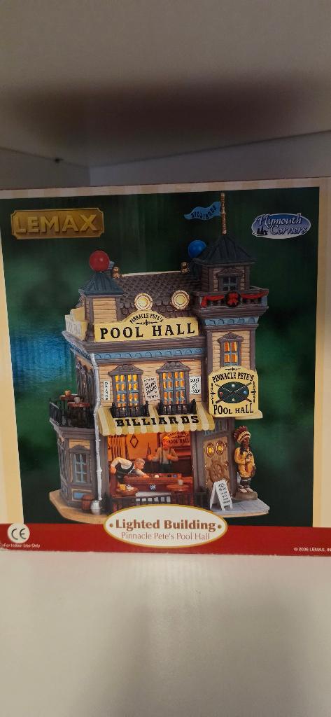 Lemax 65400 Pinnacle Pete's Pool Hall, Diversen, Kerst, Ophalen, Gebruikt