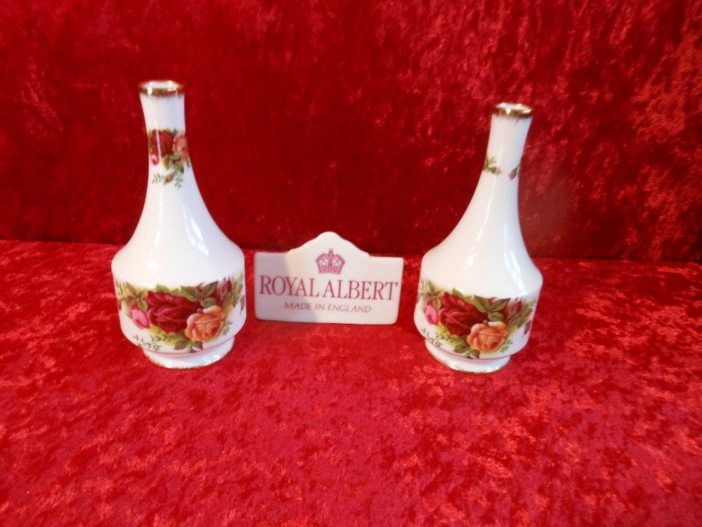 Royal Albert Old Country Roses vaasjes, Huis en Inrichting, Overige typen, Ophalen of Verzenden, Zo goed als nieuw, Overige stijlen