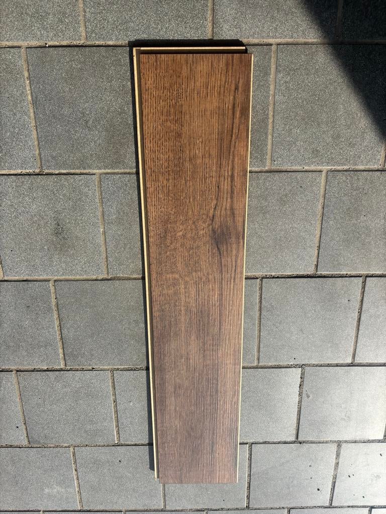 Klik Laminaat Visgraat Bruin Eiken 20 m², Ophalen, 50 tot 150 cm, Nieuw, 10 m² of meer