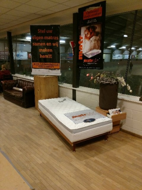 Matrair matrassen met 2 elektrische luxe lattenbodems, Gebruikt, 90 cm, Tweepersoons, Ophalen of Verzenden
