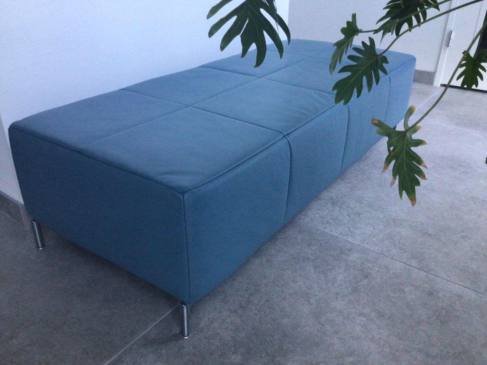 Harvink Butler hocker en glazen tafel - Dutch design, Ophalen, Zo goed als nieuw, Leer
