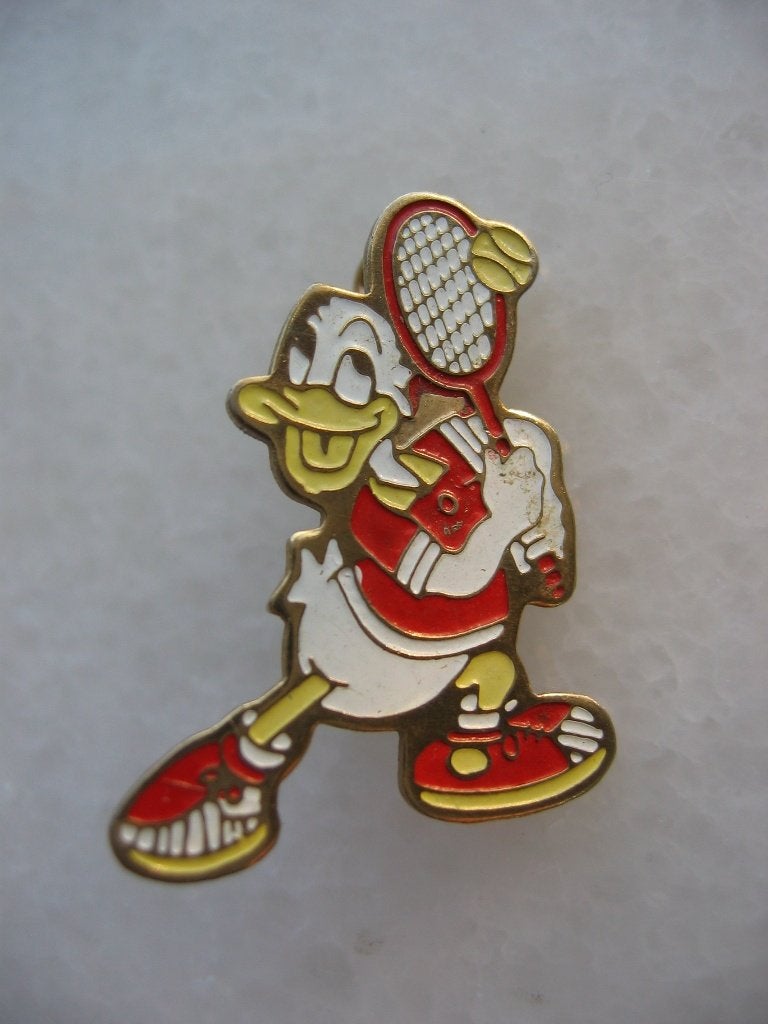 Vintage Donald Duck Speld Tennis 3 cm, Verzamelen, Ophalen of Verzenden, Donald Duck, Gebruikt, Overige typen