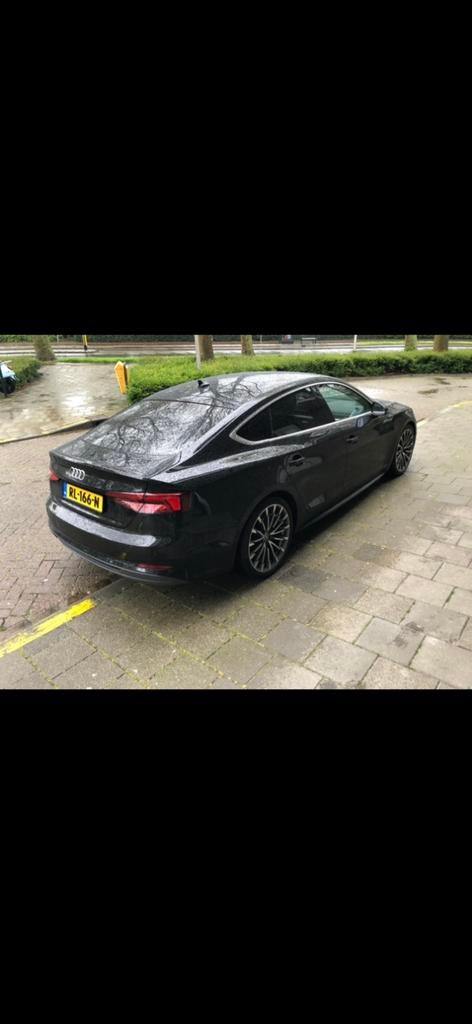 Audi A5 1.4 Tfsi 150pk S Tronic 2018 Zwart, Auto's, Zwart, 4 cilinders, Leder en Stof, Zwart