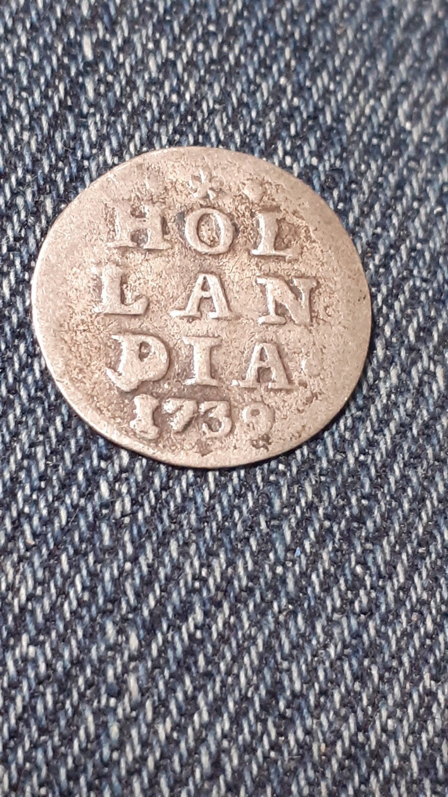 Zeldzame 1 Stuiver munt uit Hollandia, jaartal 1739, Verzenden, Vóór koninkrijk