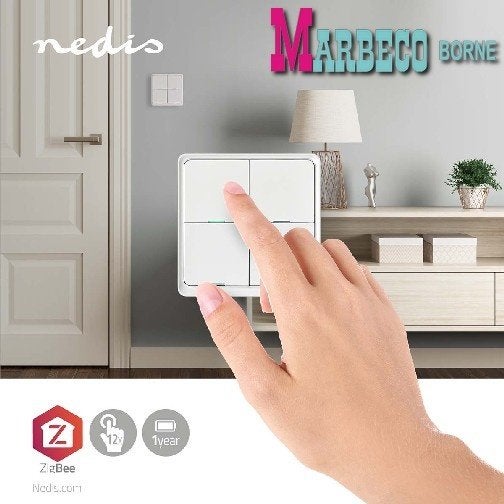 SmartLife Wandschakelaar Zigbee 3.0, Muurmontage, Switch, Nedis SmartLife, SmartLife, Zigbee, Overige typen