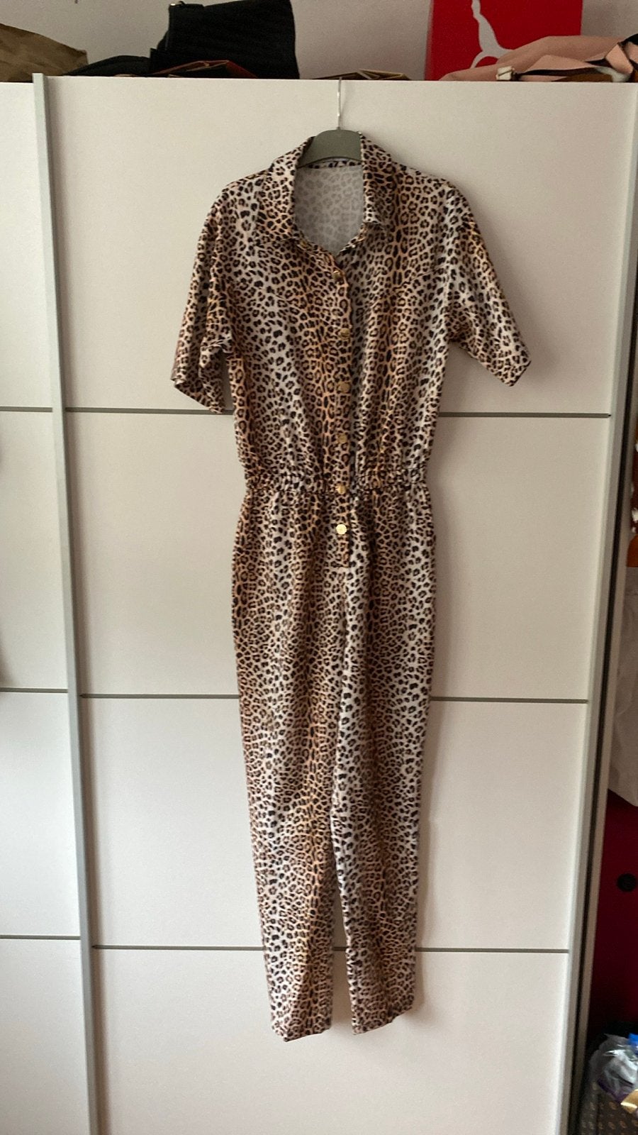 Loavies Luipaardprint jumpsuit met korte mouwen, Kleding | Dames, Ophalen of Verzenden, Zo goed als nieuw, Maat 36 (S), Bruin