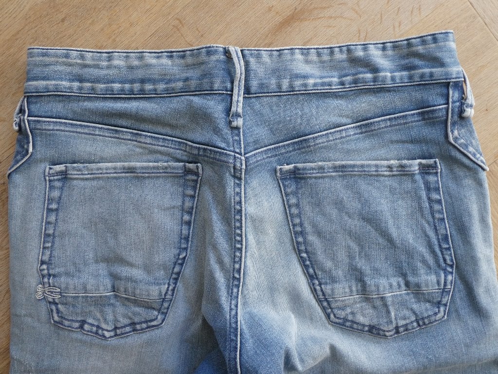 Denham spijkerbroek maat 32?-32?, Blauw, W32 (confectie 46) of kleiner, Ophalen of Verzenden, Zo goed als nieuw