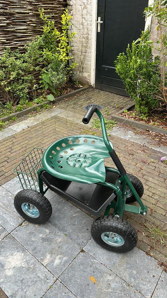 Tuinkar met zitje en opbergmand, Ophalen, Zo goed als nieuw, Overige soorten
