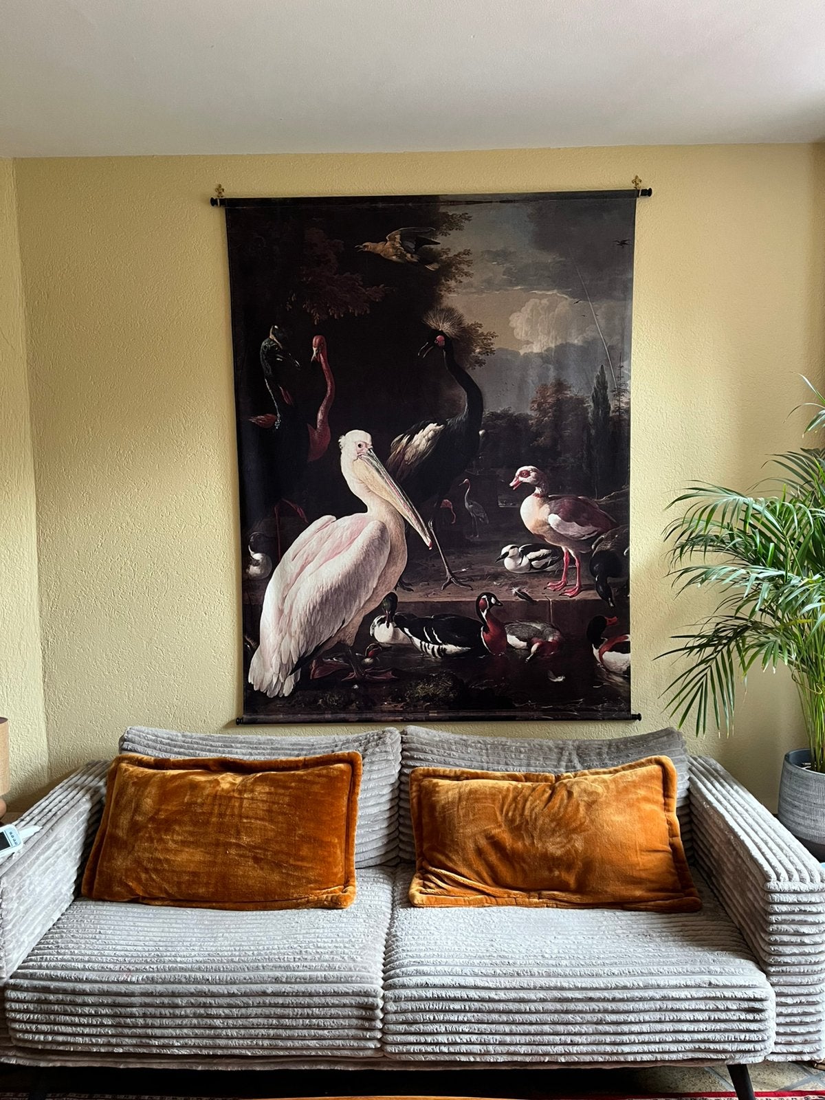 Wandkleed Pelikaan 170x140cm, Meerkleurig, Klassiek, Ophalen of Verzenden, Zo goed als nieuw
