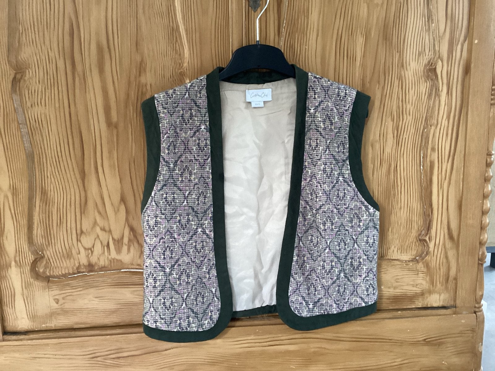 Cotton Club Gilet XS/S - Groen met patroon, Ophalen of Verzenden, Zo goed als nieuw, Maat 34 (XS) of kleiner, Groen