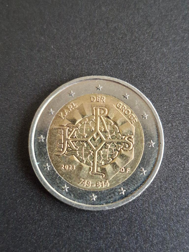 2023 F Duitsland 2 euro 1275 jaar Karel de Grote, Stuttgart, Postzegels en Munten, Munten | Europa | Euromunten, Verzenden, Duitsland