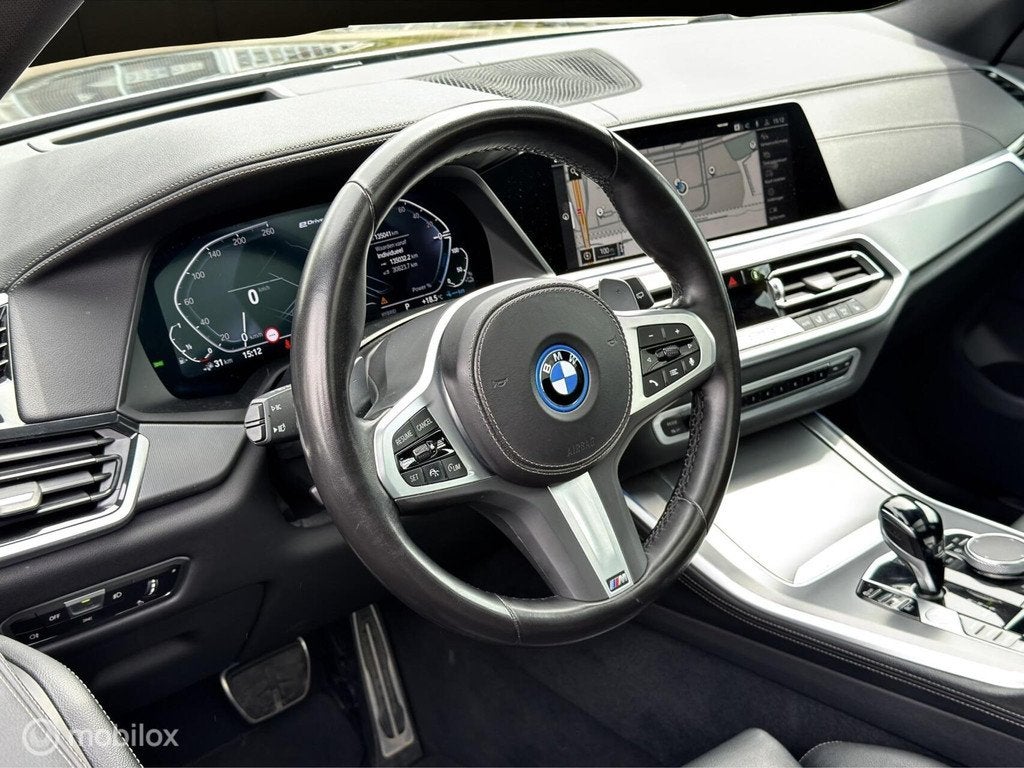 BMW X5 xDrive45e M-Sport |Pano |Sfeer |HUD |Spoilerpakket, Gebruikt, Blauw, Leder, Vierwielaandrijving