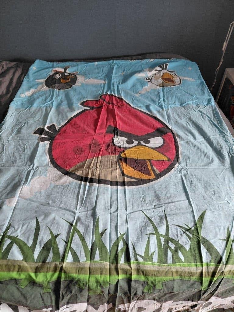 Kinderdekbedovertrek Angry Birds, 1 persoons, Gebruikt, Blauw, Ophalen of Verzenden, Jongetje