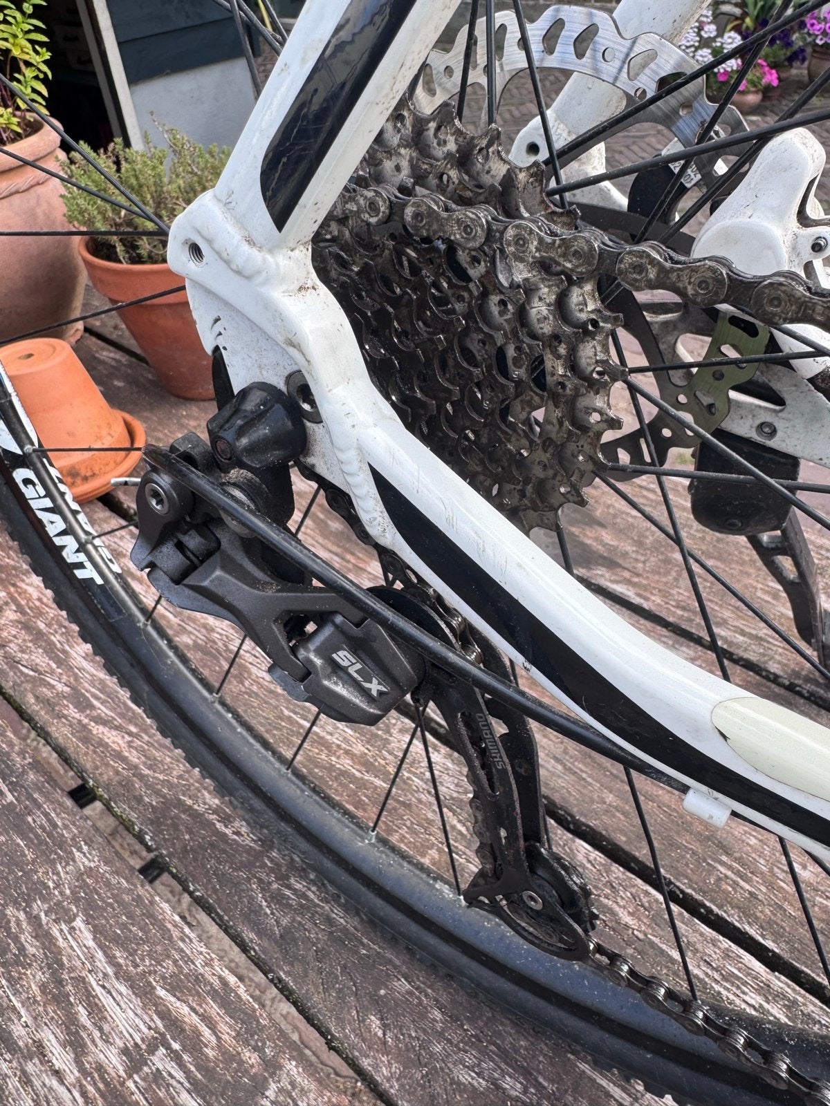 Giant Fiets - SLX - Schijfrem - XL frame - Wit, Ophalen, 28 inch, Gebruikt, Giant