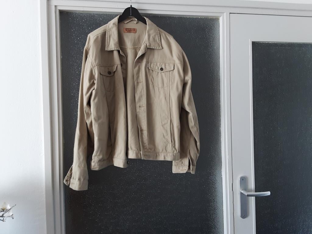 Spijkerjas beige maat xxl zgan /vest Puma met capuchon xl, Ophalen of Verzenden, Zo goed als nieuw, Maat 46/48 (XL) of groter