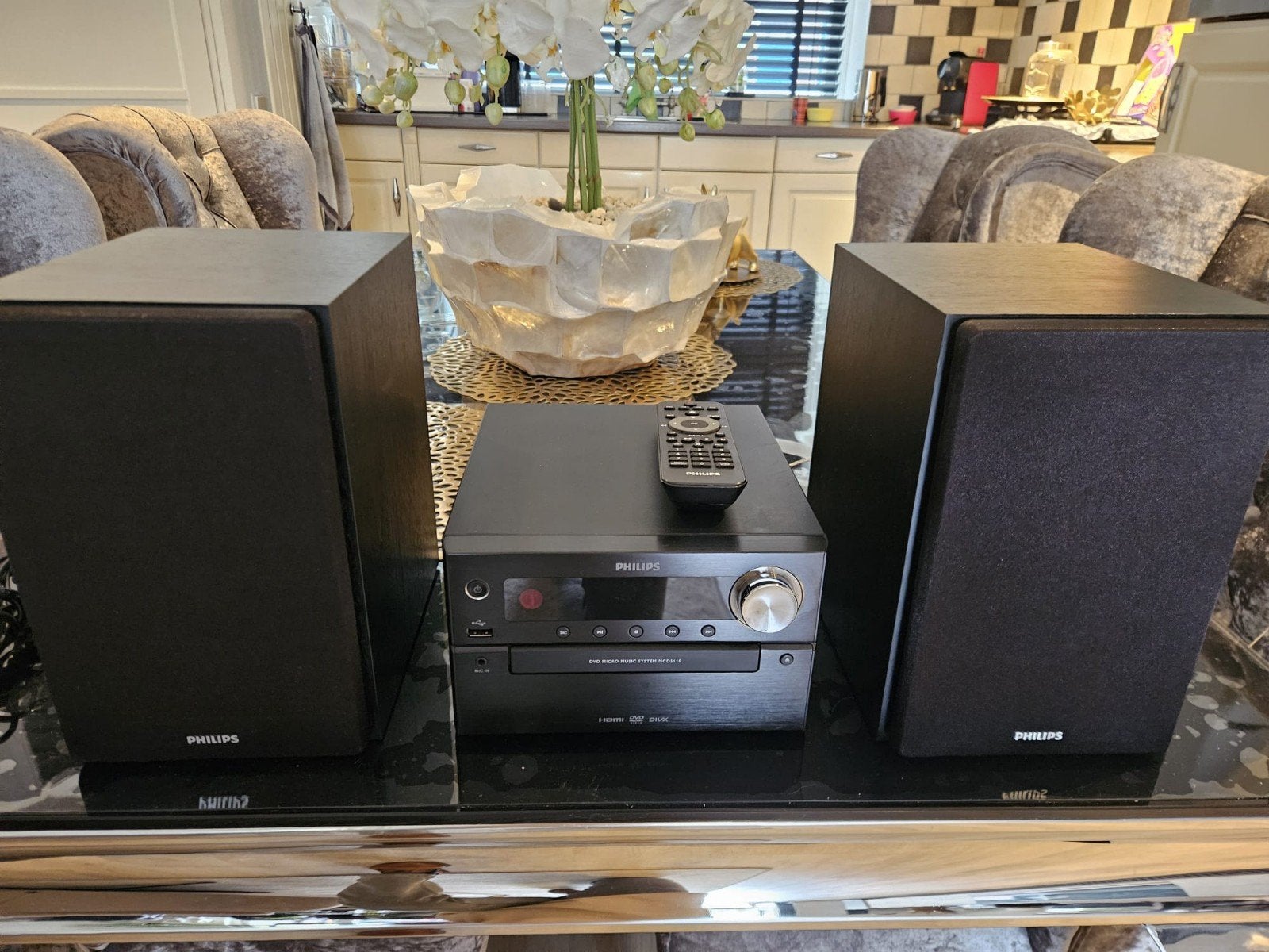 Philips DVD Micro Music System MCD5110 met speakers, Ophalen, Philips, Microset, Zo goed als nieuw