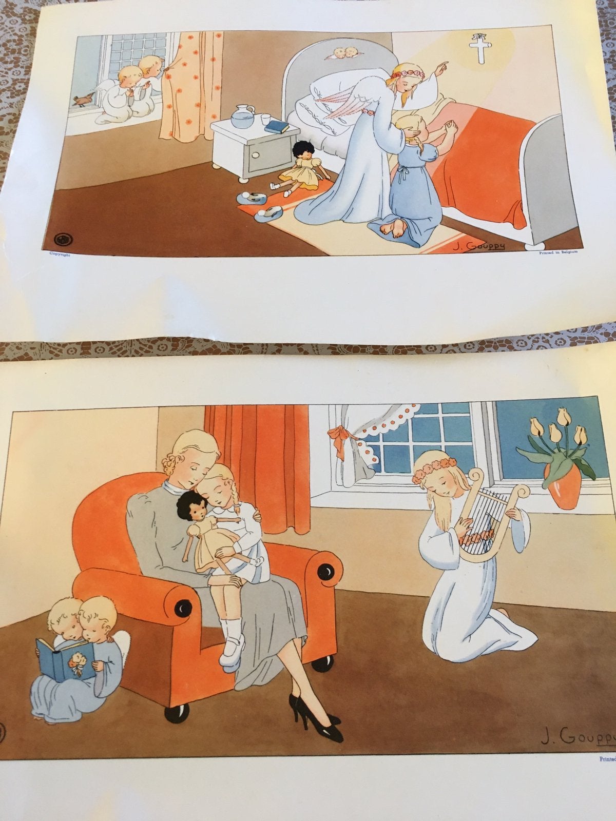 Vintage afbeeldingen gemerkt., Ophalen of Verzenden