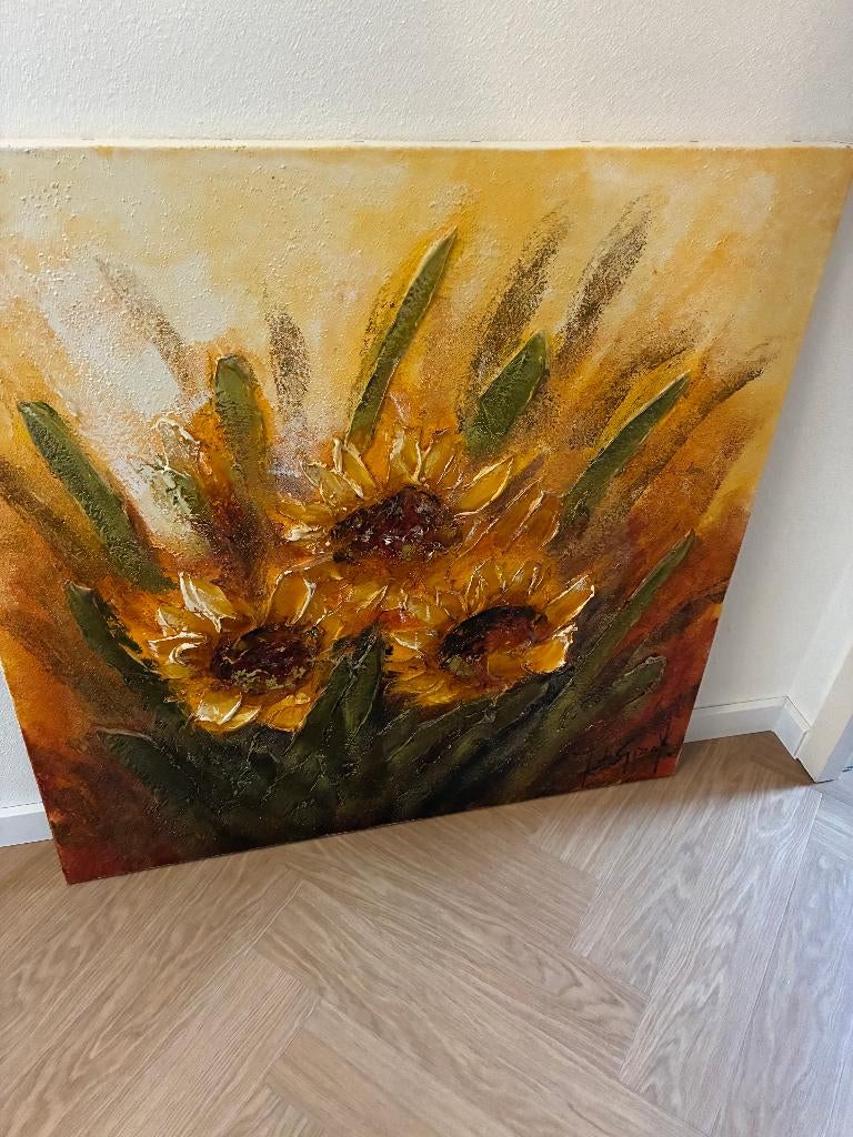 Olieverf schilderij jochem de Graaf., Antiek en Kunst, Kunst | Schilderijen | Abstract, Ophalen