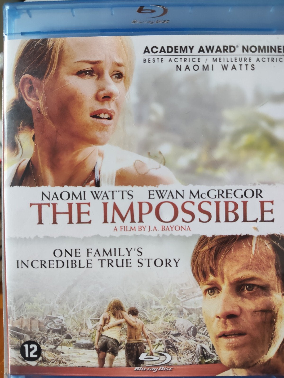 The Impossible Bluray NL ZGAN Naomi Watts & Ewan McGregor, Ophalen of Verzenden, Zo goed als nieuw, Drama