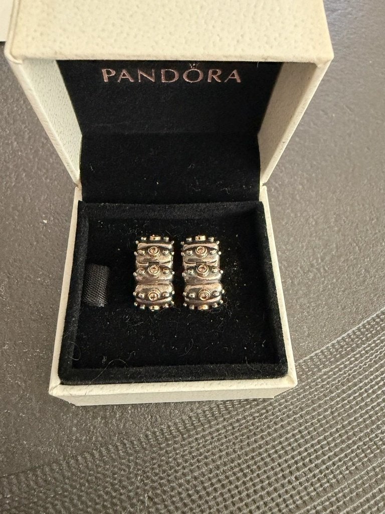 2 zeldzame Pandora Fusion Clips, Pandora, Ophalen of Verzenden, Zo goed als nieuw, 2 of 3 bedels