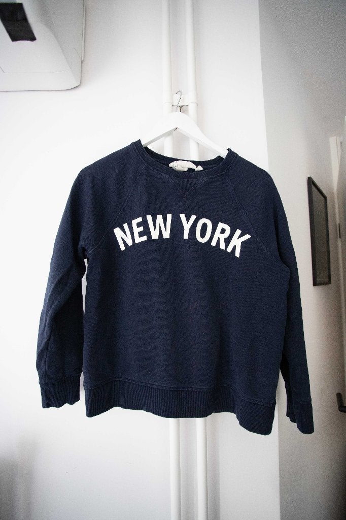 Donkerblauwe trui New York H&M maat S, H&M, Blauw, Ophalen of Verzenden, Maat 36 (S)