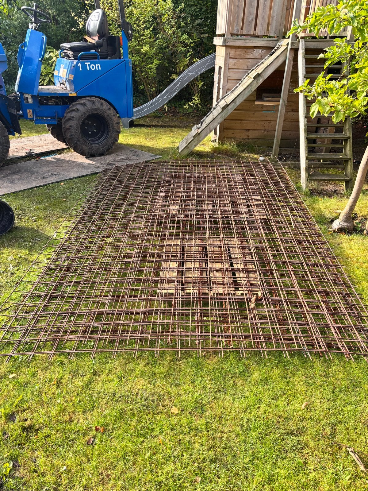 Betongaas 14x14 vierkant, 190x290 cm - Bouwstaalmat 4 stuks, Doe-het-zelf en Verbouw, Ophalen, Gebruikt, 250 mm of meer, Overige typen
